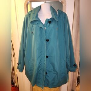 Teal/ Green Women's Rain Jacket